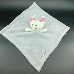 Chick Pea Gray Kitty Lovey Baby Security Blanket‎ – Pink Bows Plush